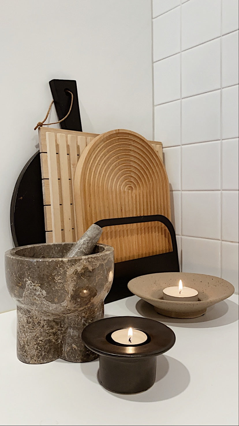 Tealight holder, Miro, Matte black