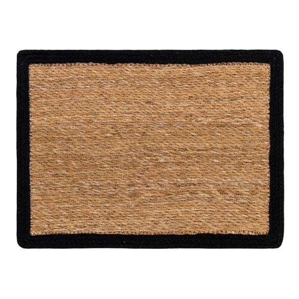 JUTE RECTANGLE PLACEMAT WITH BLACK BORDER