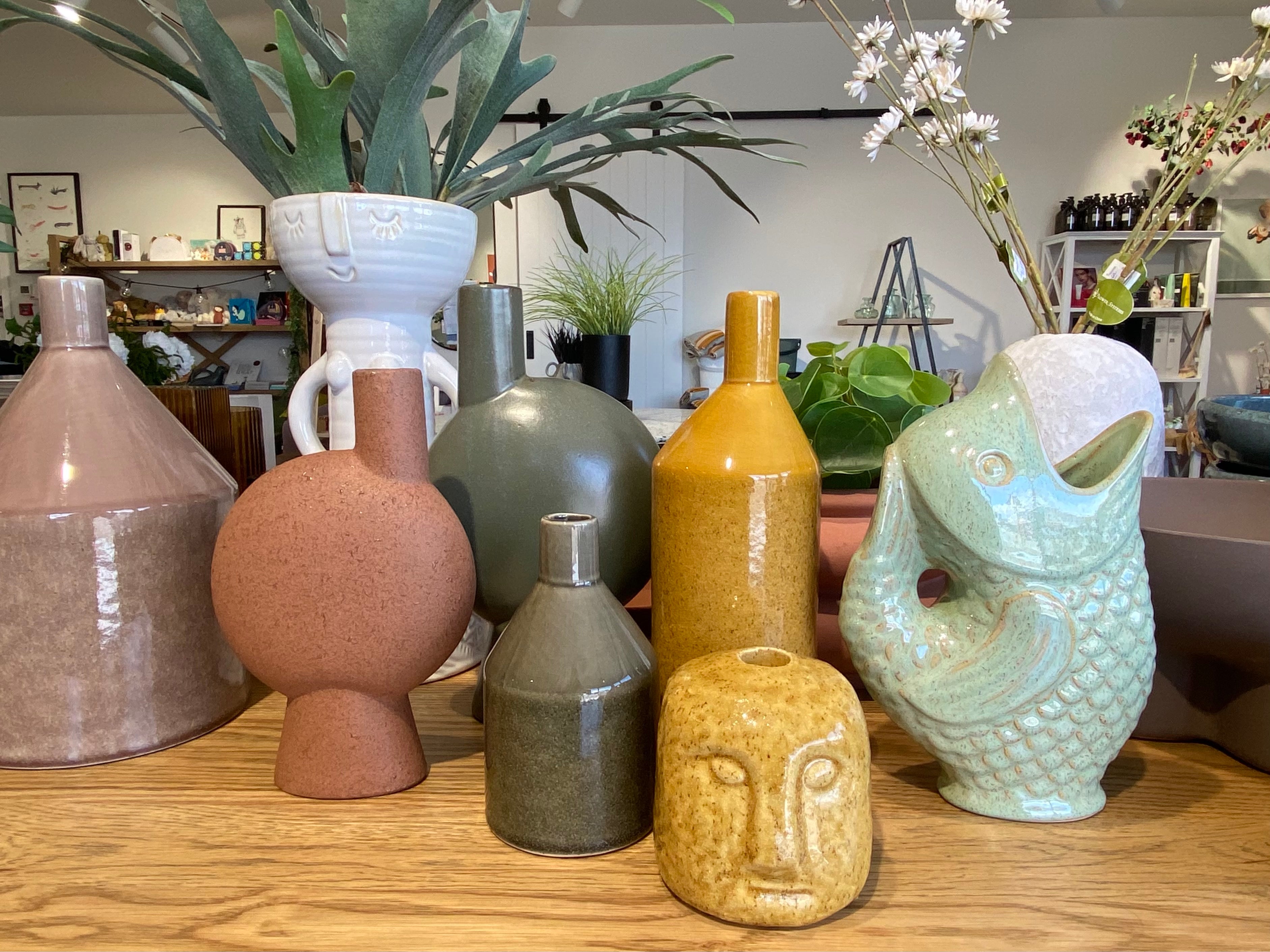 Madam Stoltz Abstract Vase - Stoneware