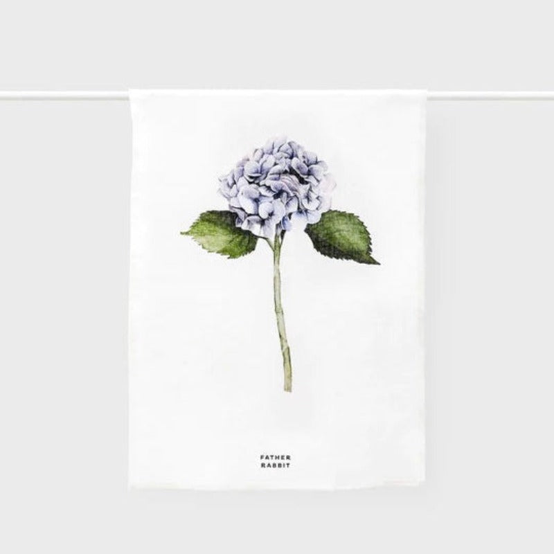 Father Rabbit Tea Towel - Hydrangea