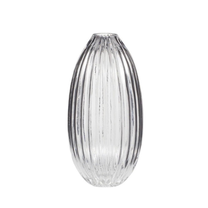 Hubsch Clear Glass Flower Vase 