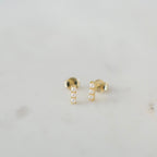 Pearl Bar Stud Earrings