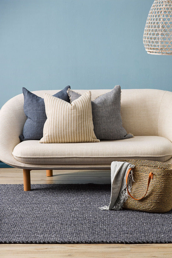 Keaton Cushion Navy/Natural