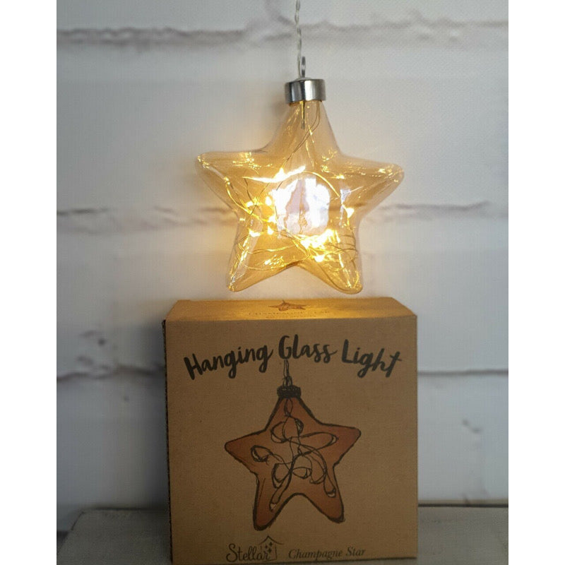 Champagne Star Hanging Glass Light