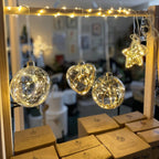Silver Thread Sphere Hanging Clear Glass Light