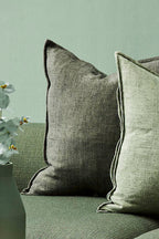 Cassia  Feather 55x55cm Cushion - moss