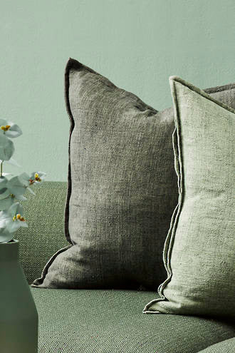 Cassia  Feather 55x55cm Cushion - moss
