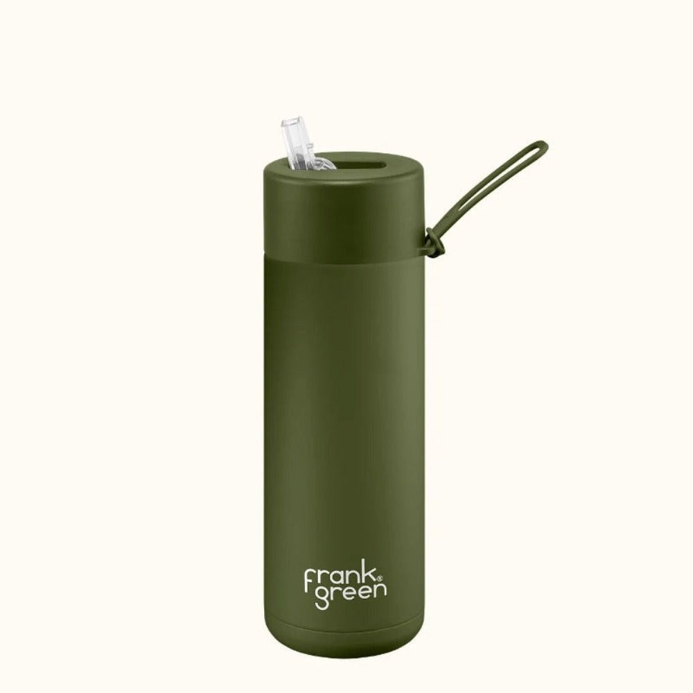 Frank Green Ceramic Reusable Bottle 20oz STRAW LID
