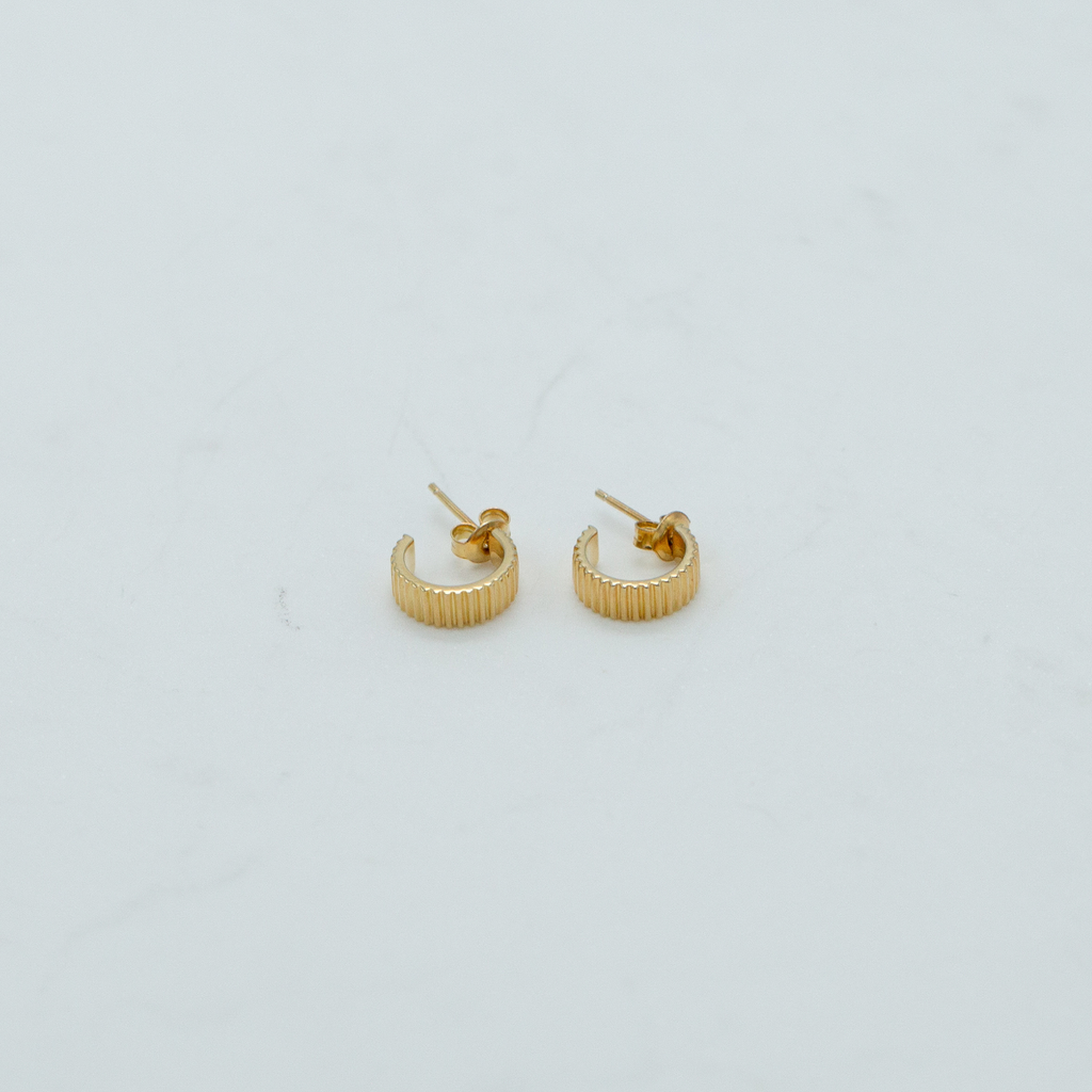 Sophie Lines Hoop Stud 12mm